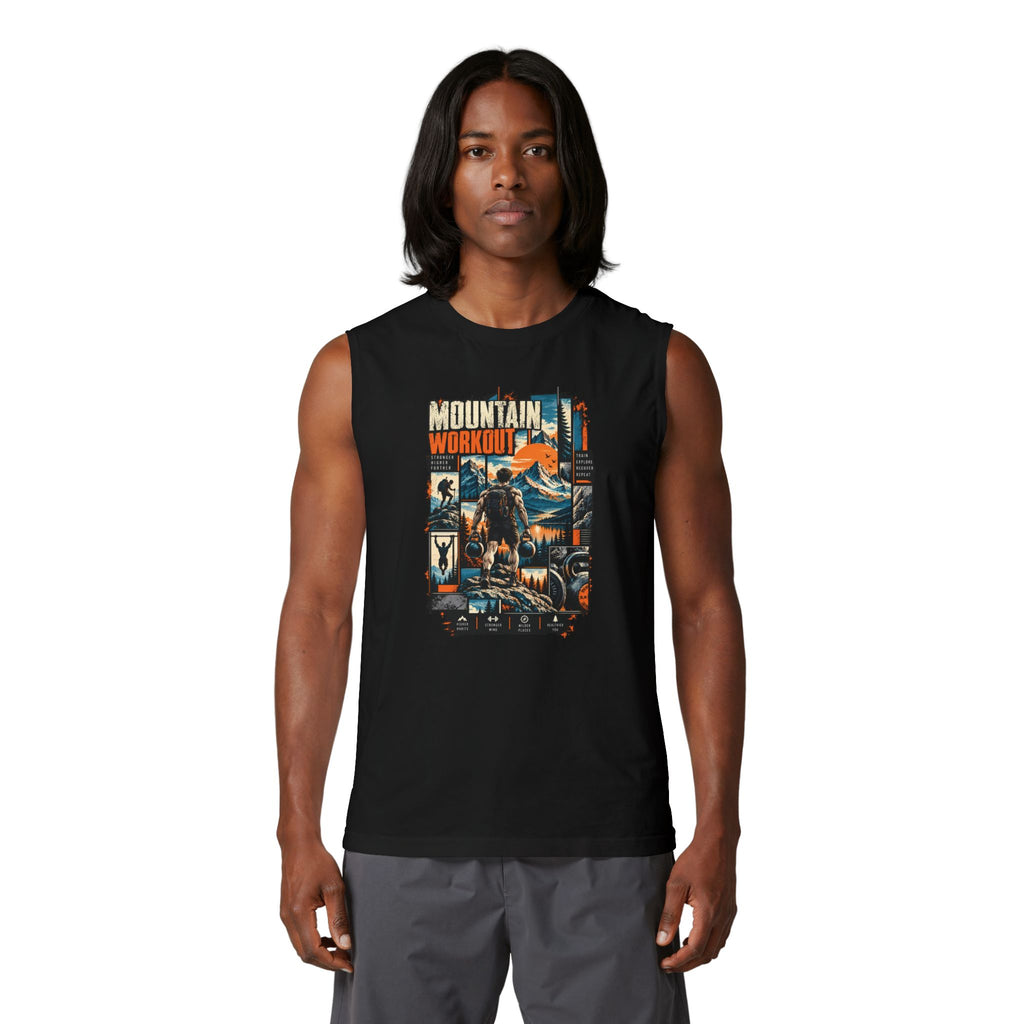 Mountain Workout Graphic Muscle Tank