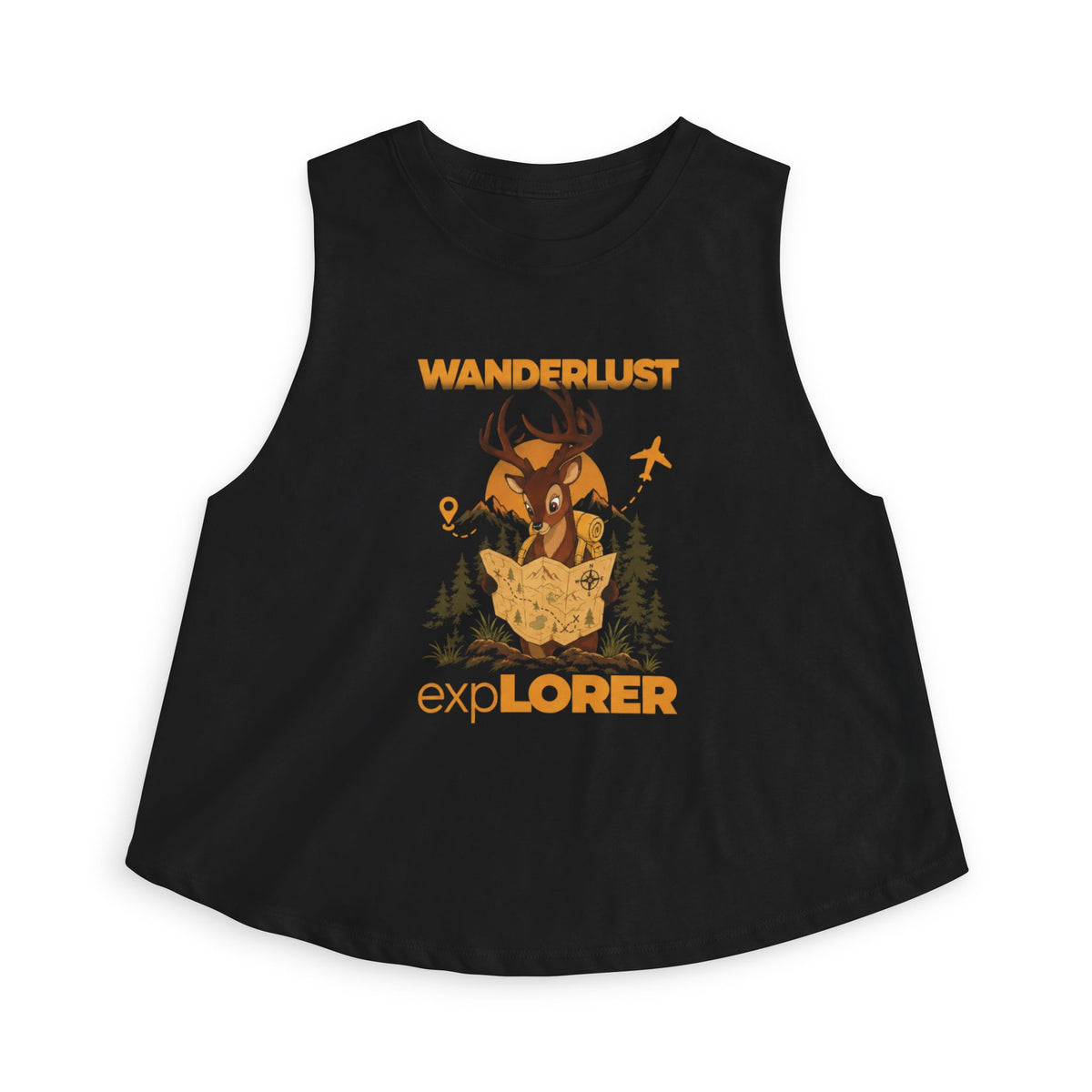 Women's Wanderlust Explorer Crop Top