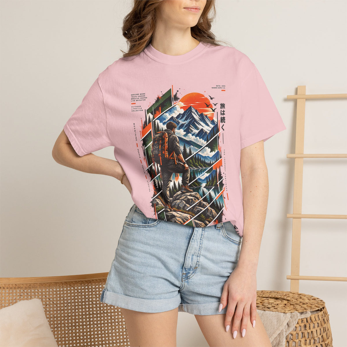Wanderer Mountain Adventure Graphic T-Shirt