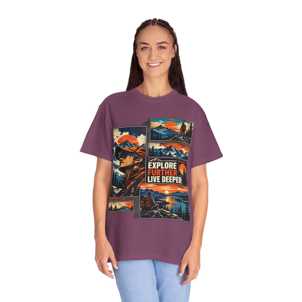 Explore Further Live Deeper Adventure Graphic T-Shirt