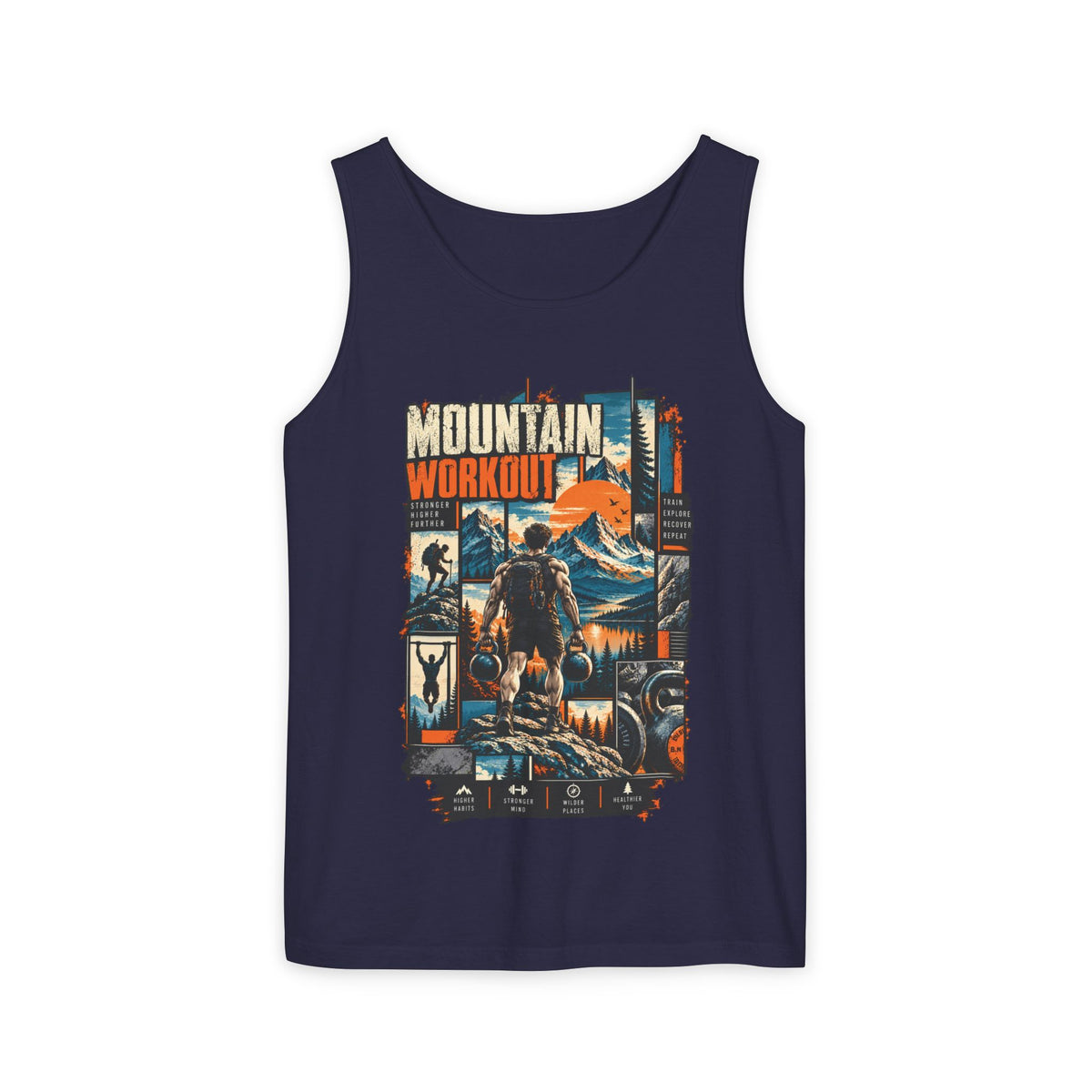 Mountain Workout Graphic Tank Top