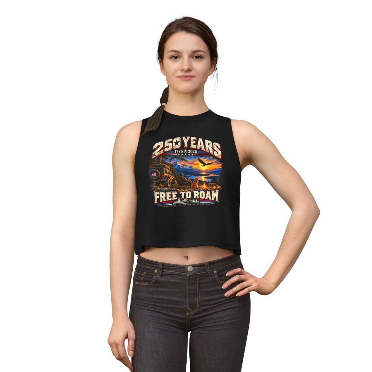 Women's Crop Top – 250 Years Free to Roam American Heritage Design