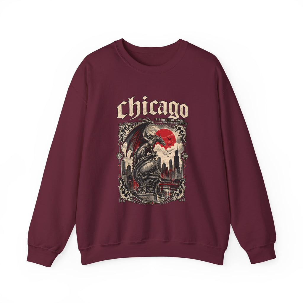 Chicago Gothic Skull Crewneck Sweatshirt