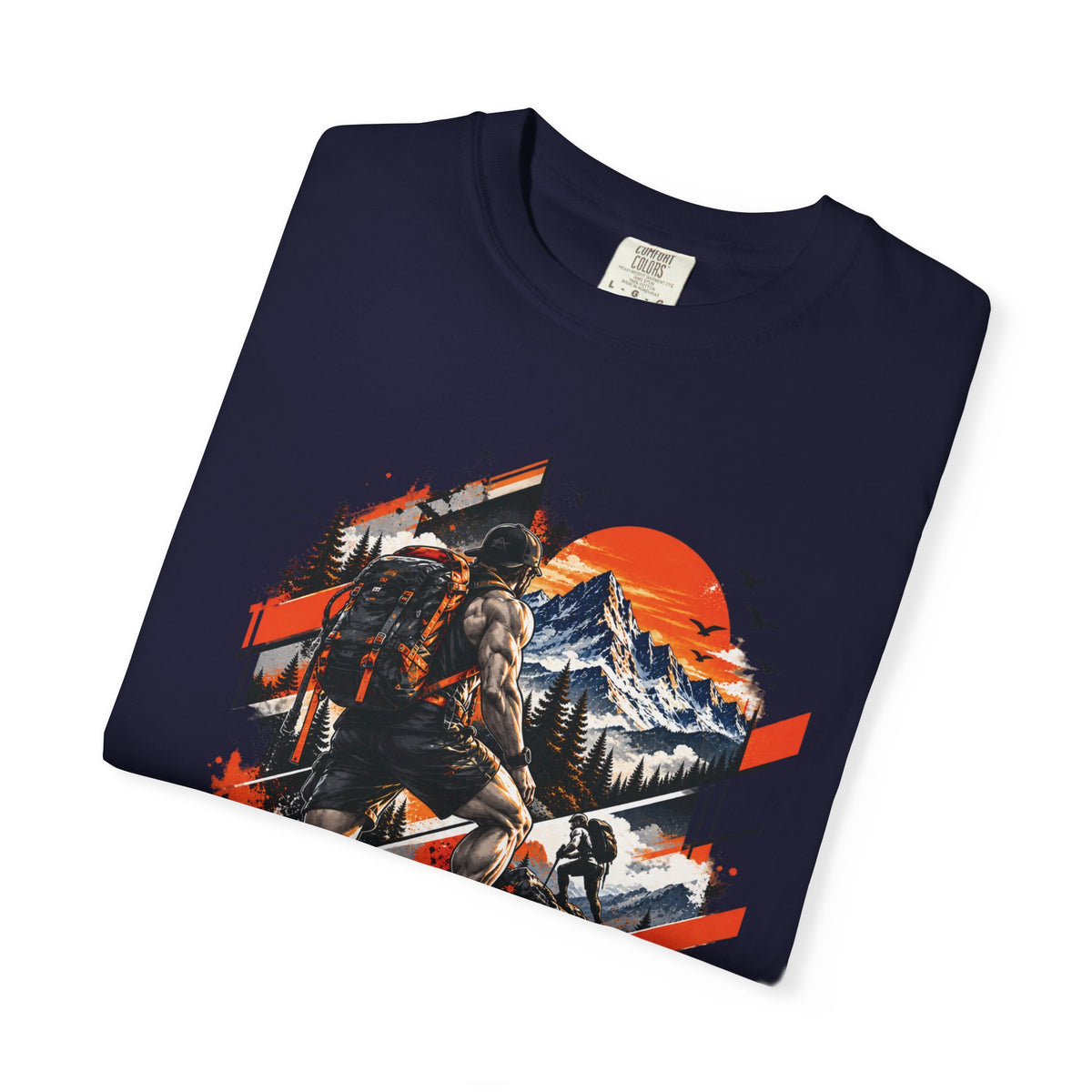 Samurai Warrior Mountain Sunset Graphic T-Shirt