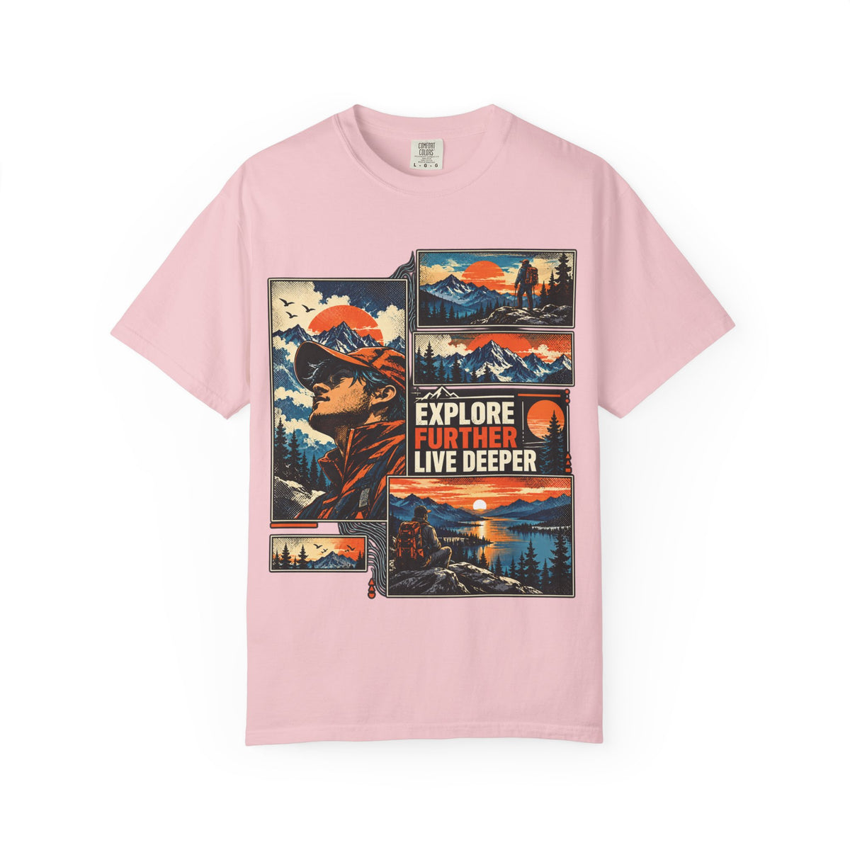 Explore Further Live Deeper Adventure Graphic T-Shirt