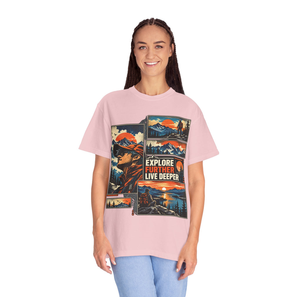 Explore Further Live Deeper Adventure Graphic T-Shirt