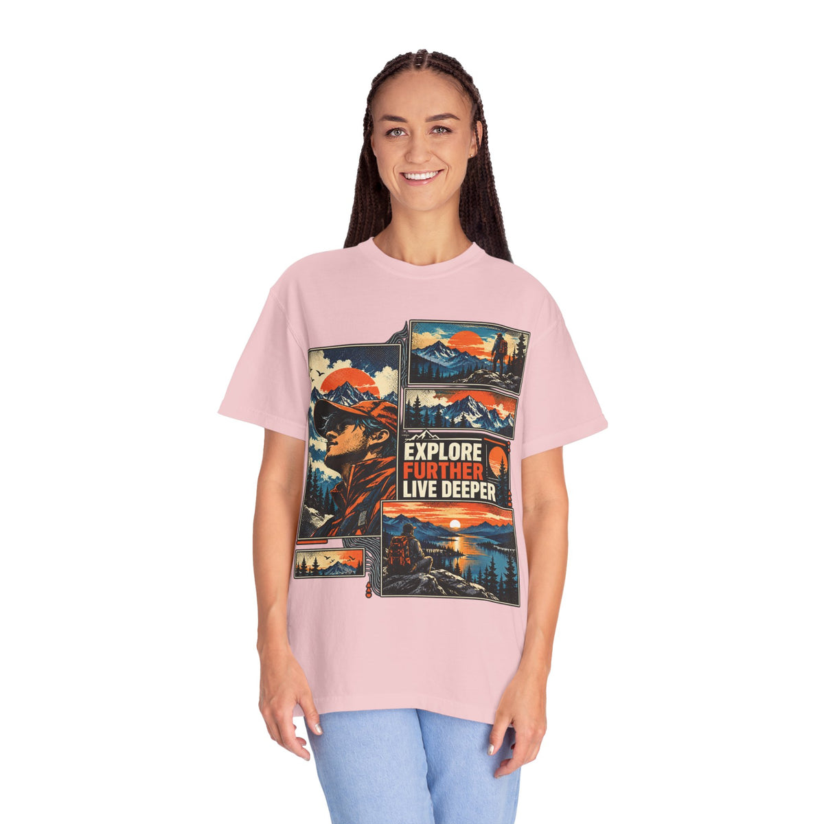 Explore Further Live Deeper Adventure Graphic T-Shirt