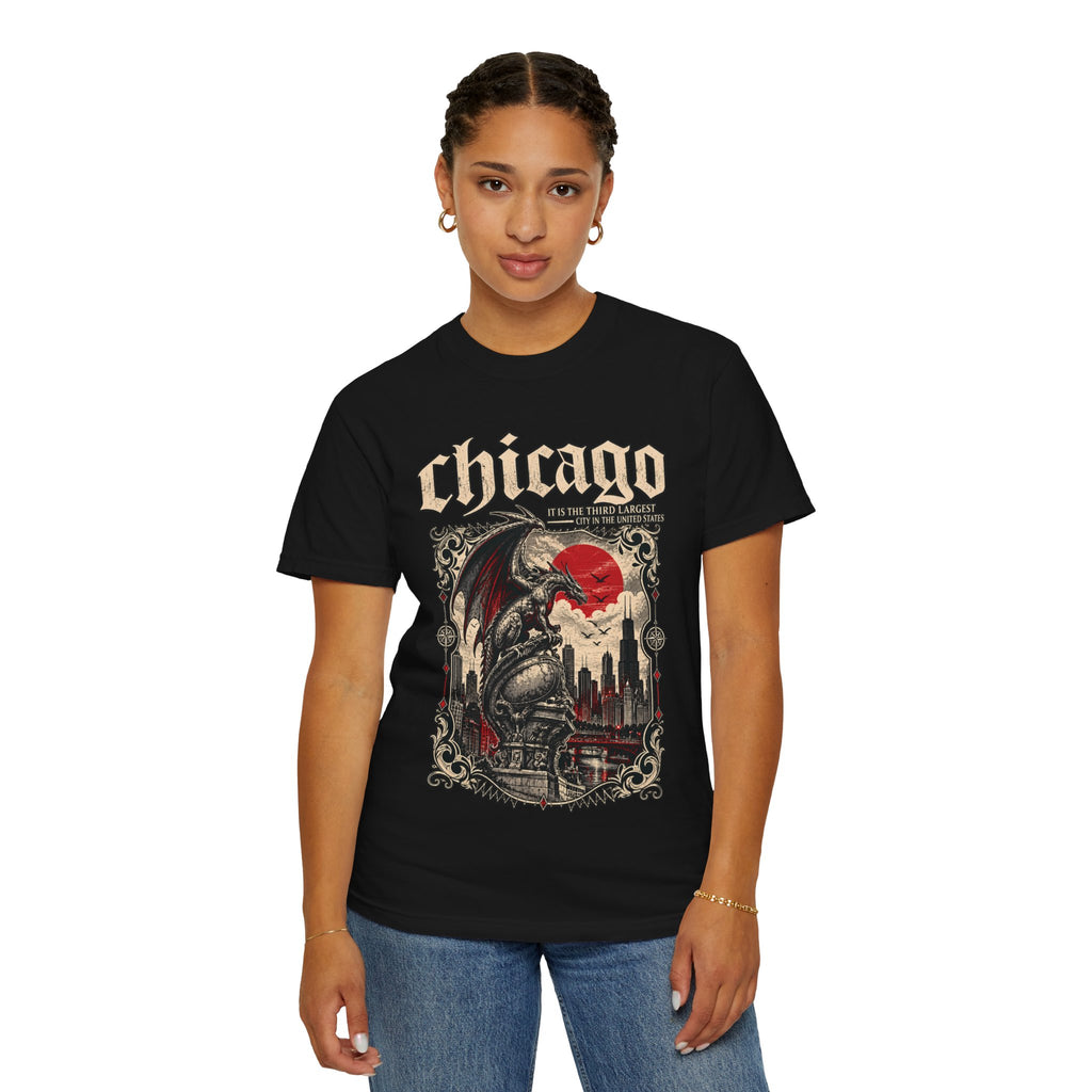 Chicago Gothic Dragon Graphic T-Shirt