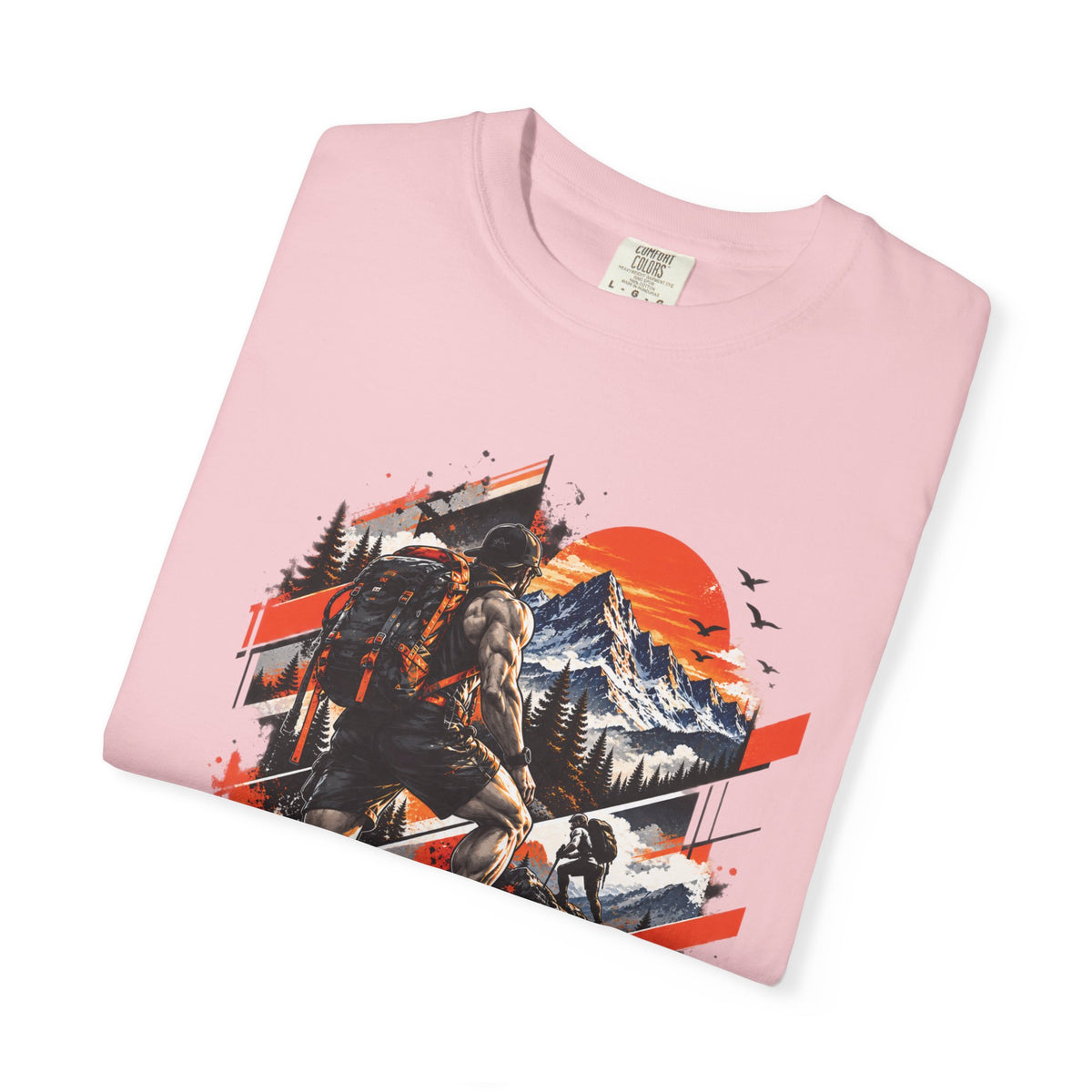 Samurai Warrior Mountain Sunset Graphic T-Shirt