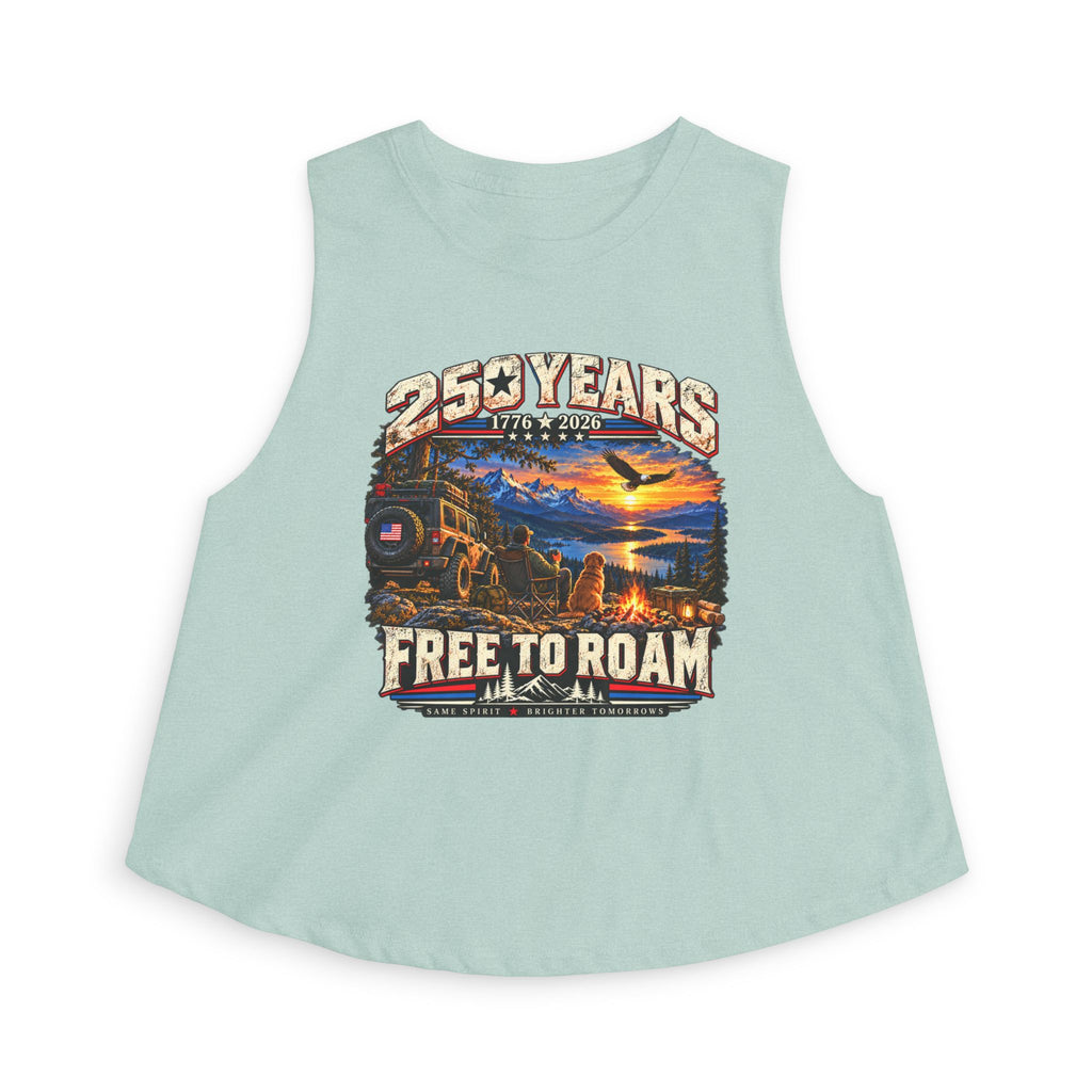 Women's Crop Top – 250 Years Free to Roam American Heritage Design