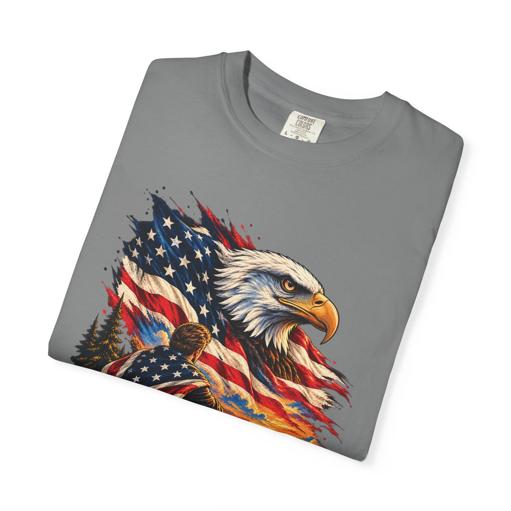 Patriotic Bald Eagle American Flag T-Shirt