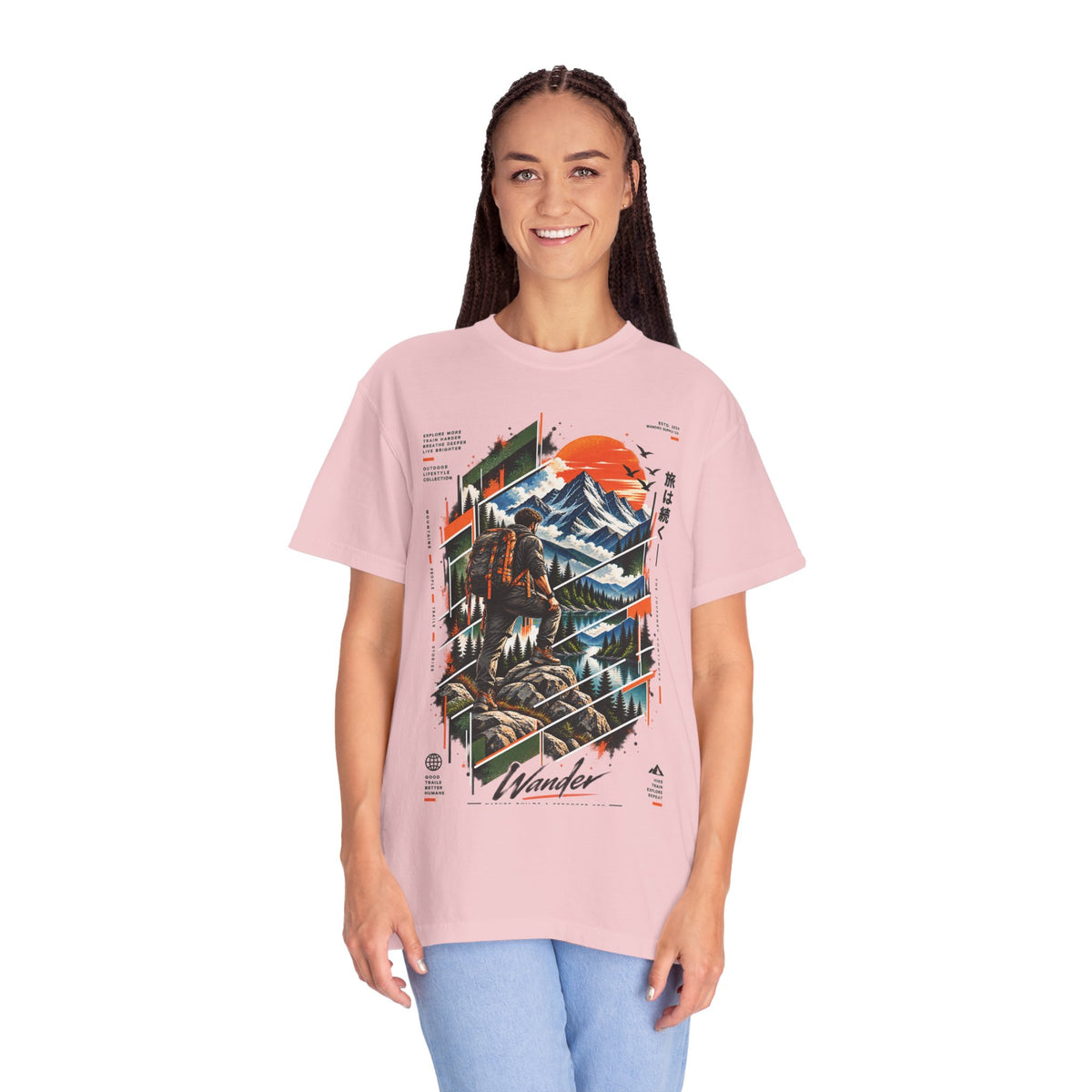 Wanderer Mountain Adventure Graphic T-Shirt