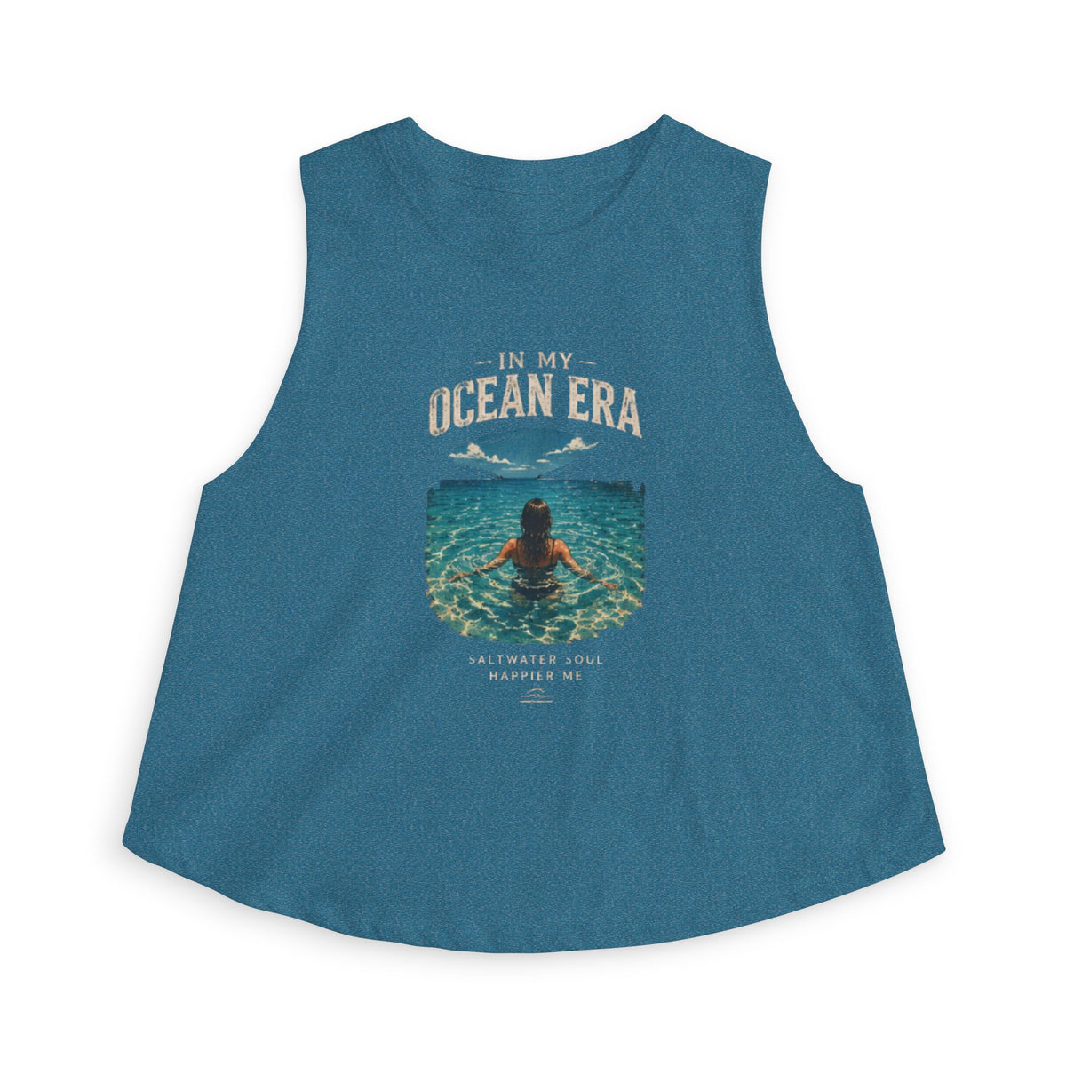Ocean Era Crop Top — "In My Ocean Era" Beach Tank for Women
