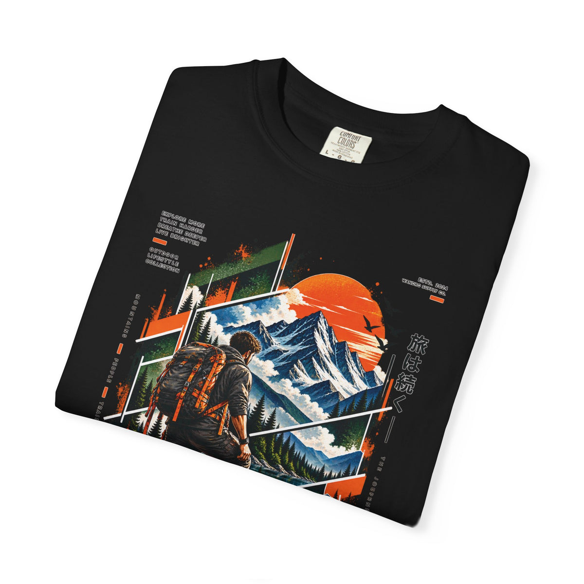 Wanderer Mountain Adventure Graphic T-Shirt