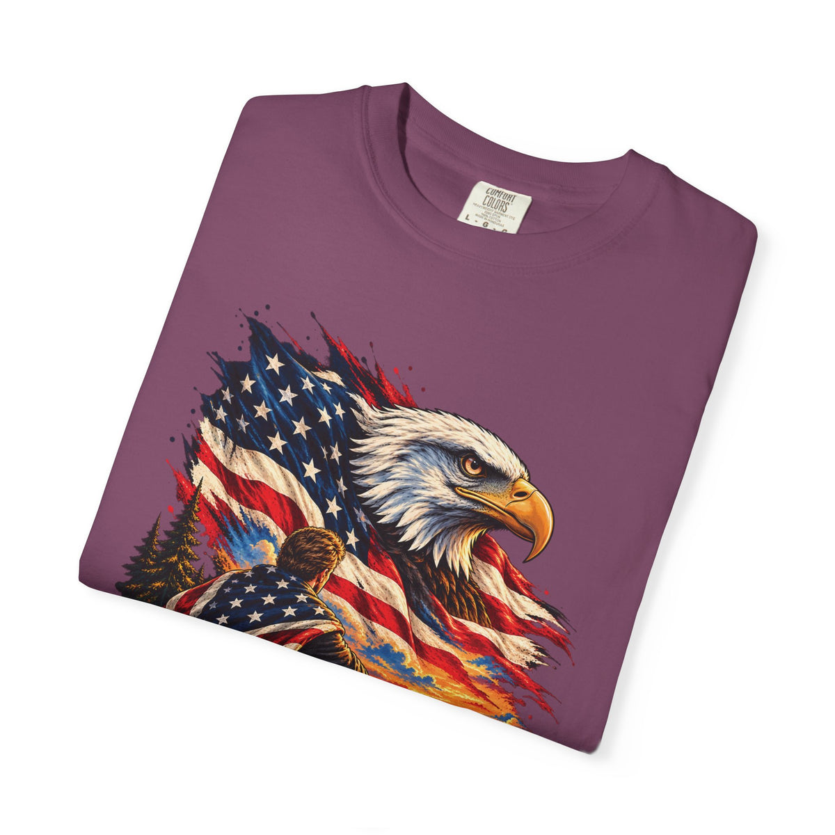 Patriotic Bald Eagle American Flag T-Shirt