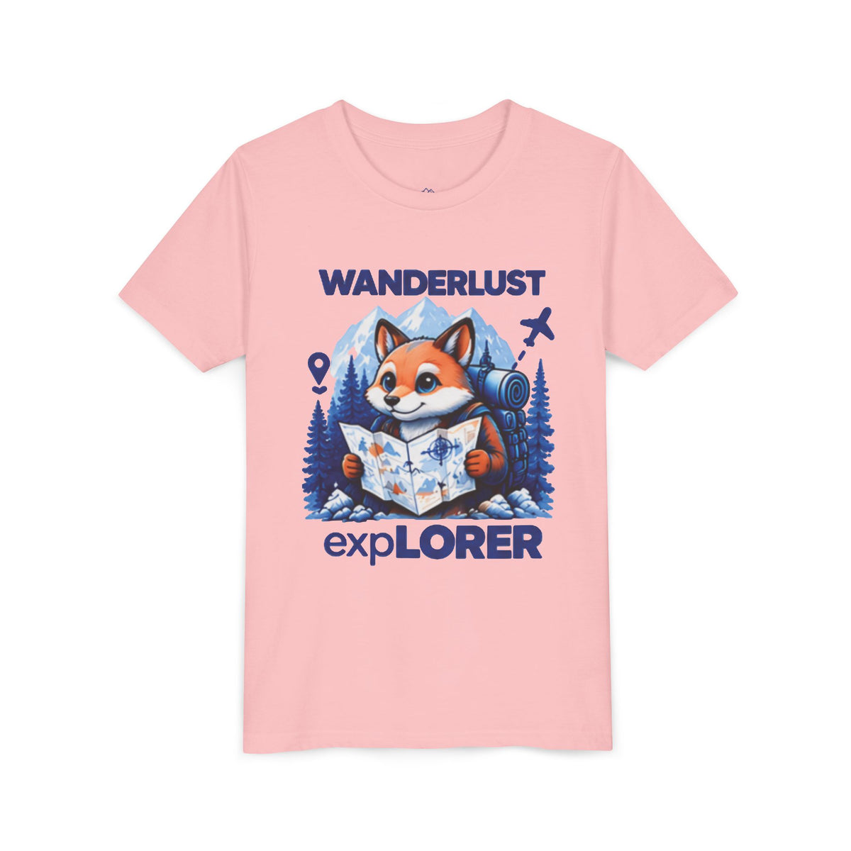 Youth Tee — Wanderlust Explorer Fox Map Travel Shirt