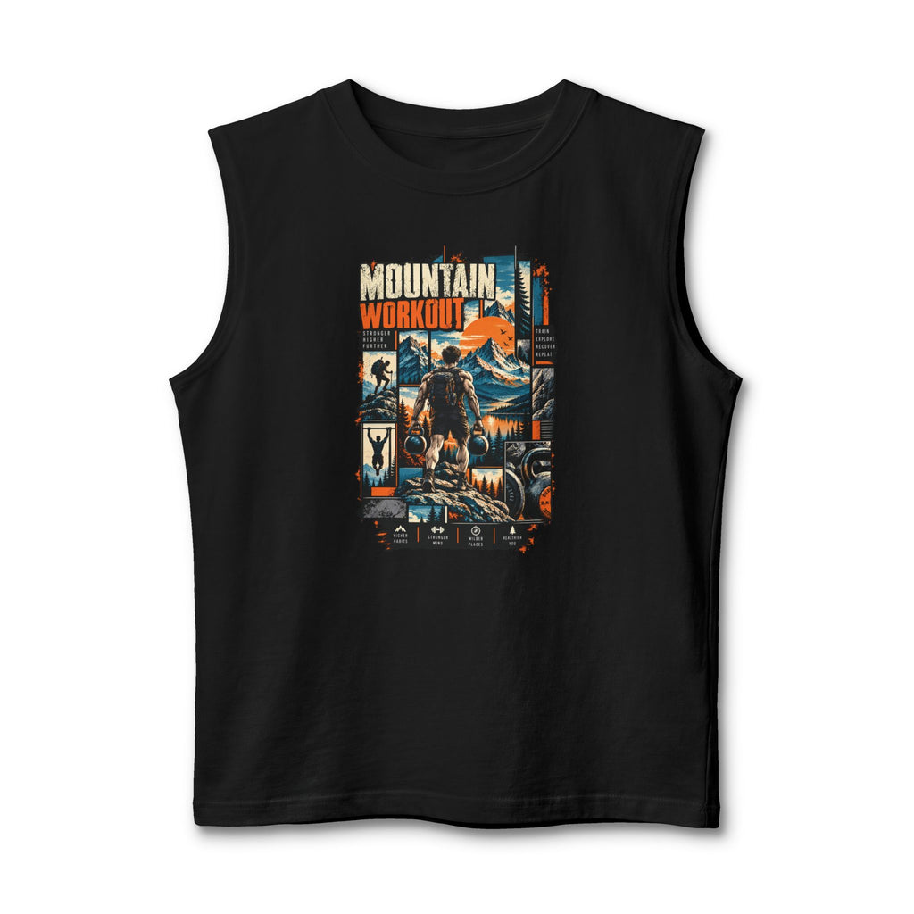 Mountain Workout Graphic Muscle Tank