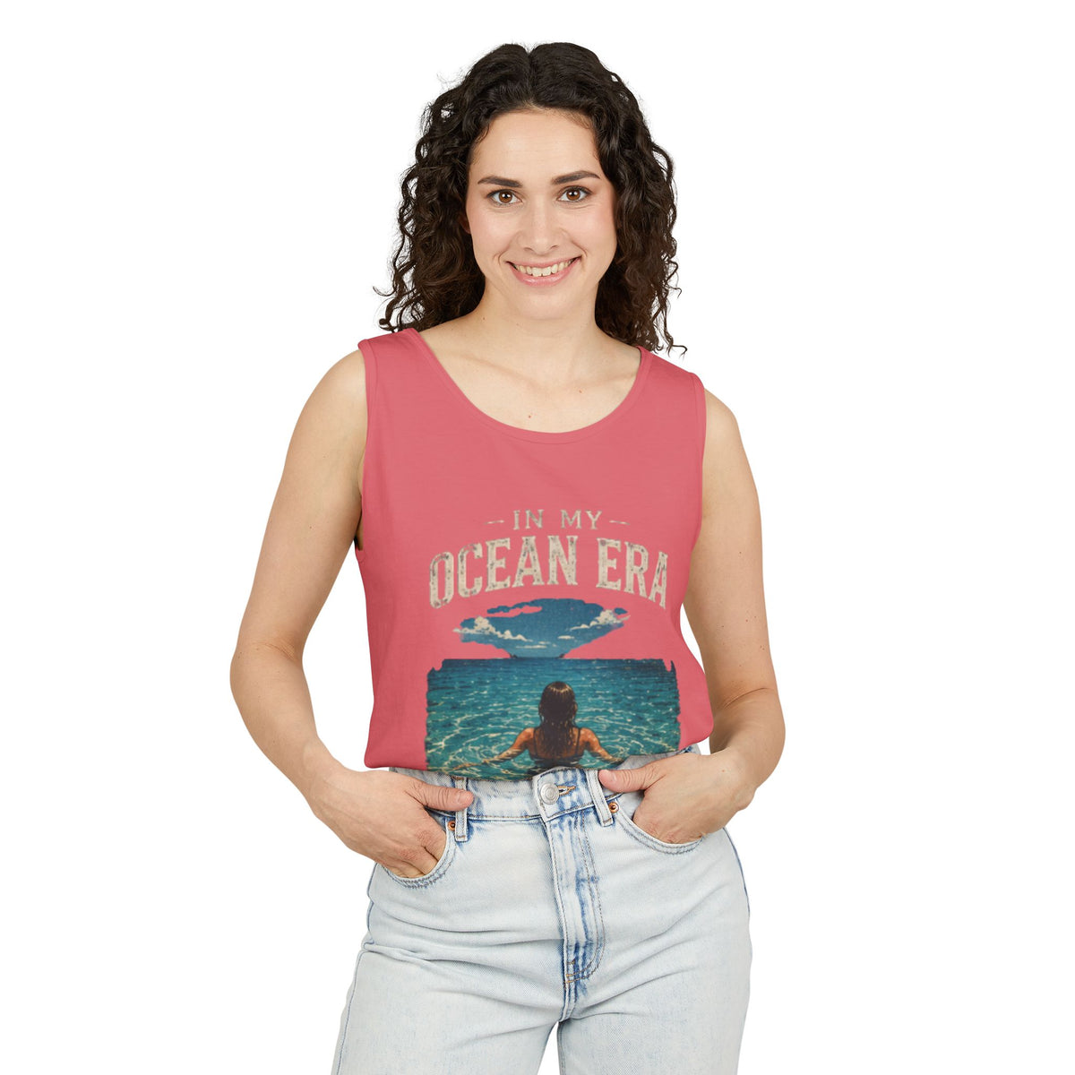Ocean Era Tank Top — "In My Ocean Era" Beach Vibes Swim Graphic Tank