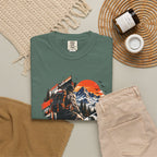 Samurai Warrior Mountain Sunset Graphic T-Shirt