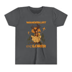 Wanderlust Explorer Youth Tee — Deer Map Adventure Kids T‑Shirt