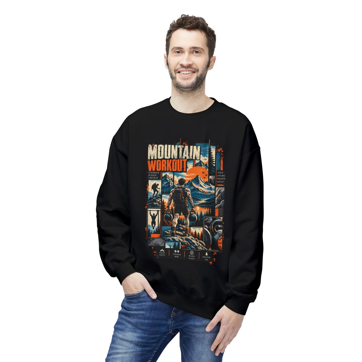 Mountain Workout Adventure Crewneck Sweatshirt