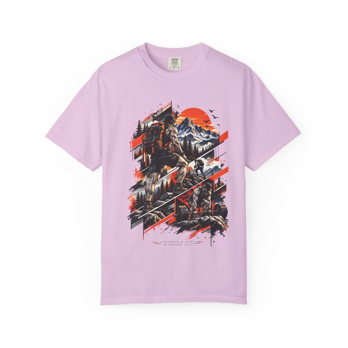 Samurai Warrior Mountain Sunset Graphic T-Shirt