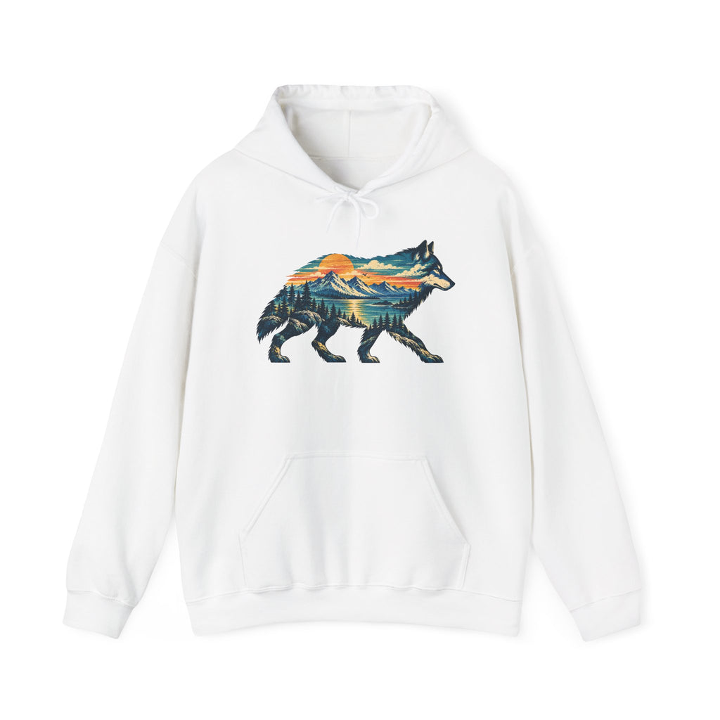 Mountain Wolf Hoodie – Wildlife Lover Outdoor Graphic Sweatshirt