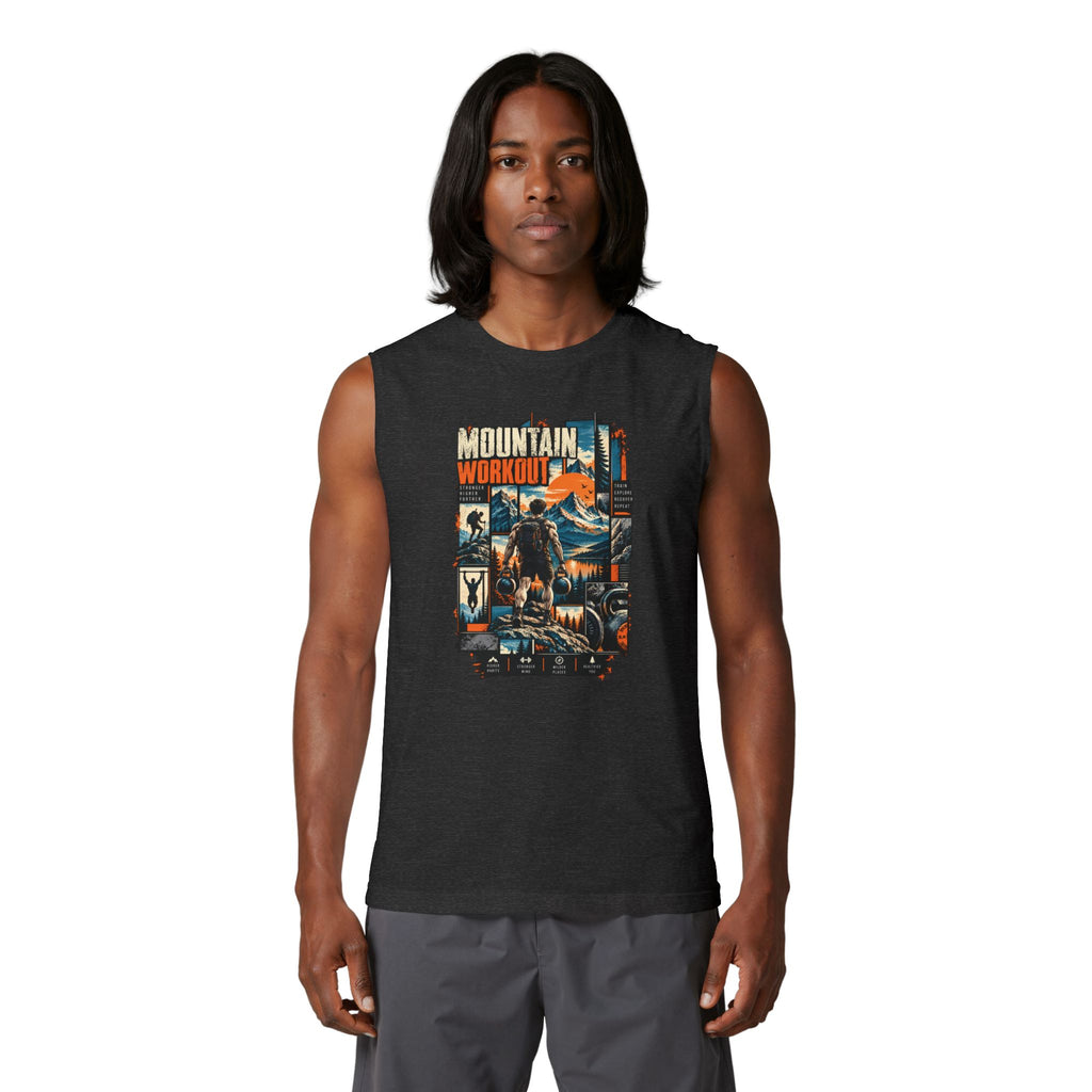 Mountain Workout Graphic Muscle Tank