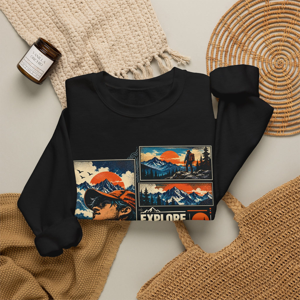 Explore Further Live Deeper Mountain Adventure Sweatshirt