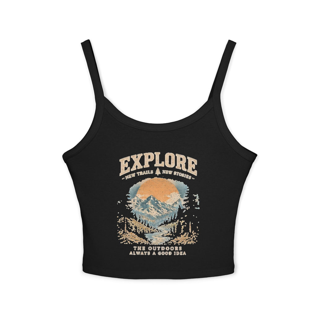 Women's Explore Mountain Adventure Spaghetti Strap Tank Top