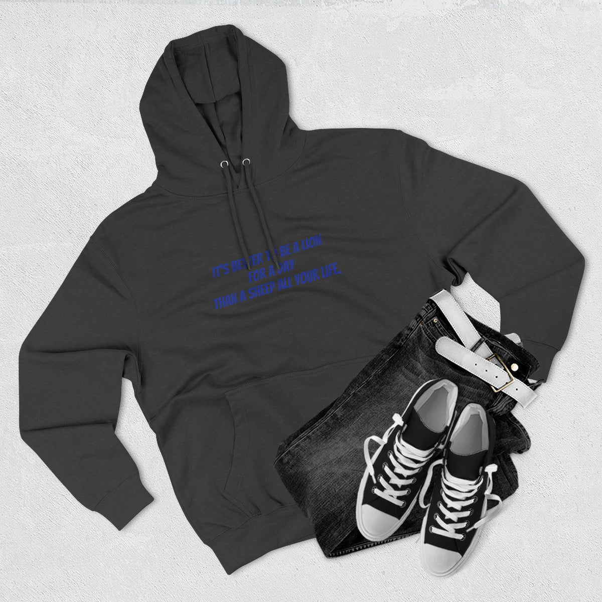 Lion Graphic Hoodie – “It’s Better to Be a Lion” Inspirational Pullover