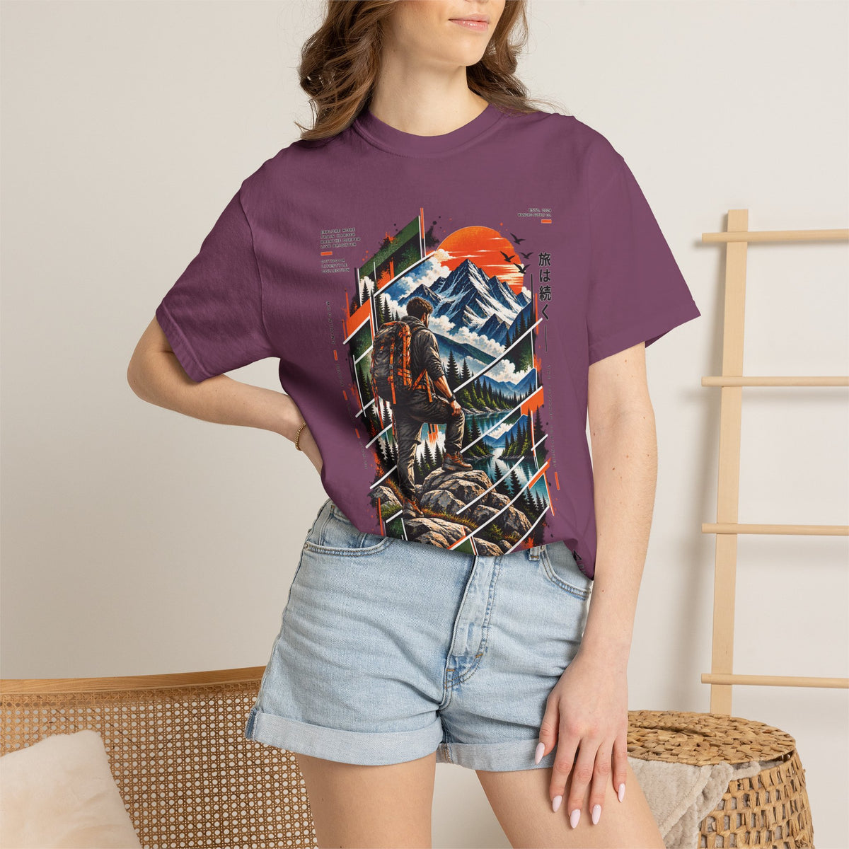 Wanderer Mountain Adventure Graphic T-Shirt
