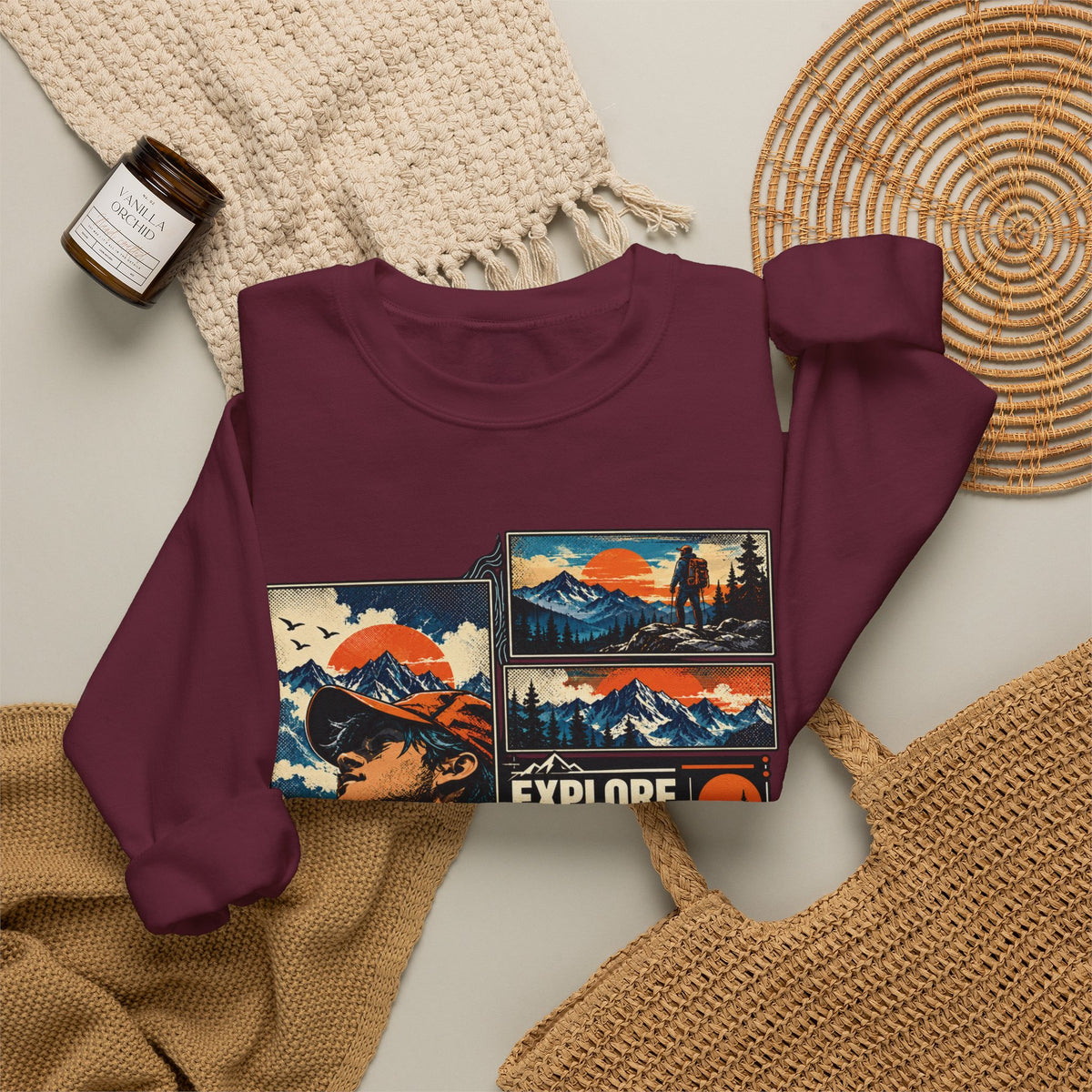 Explore Further Live Deeper Mountain Adventure Sweatshirt