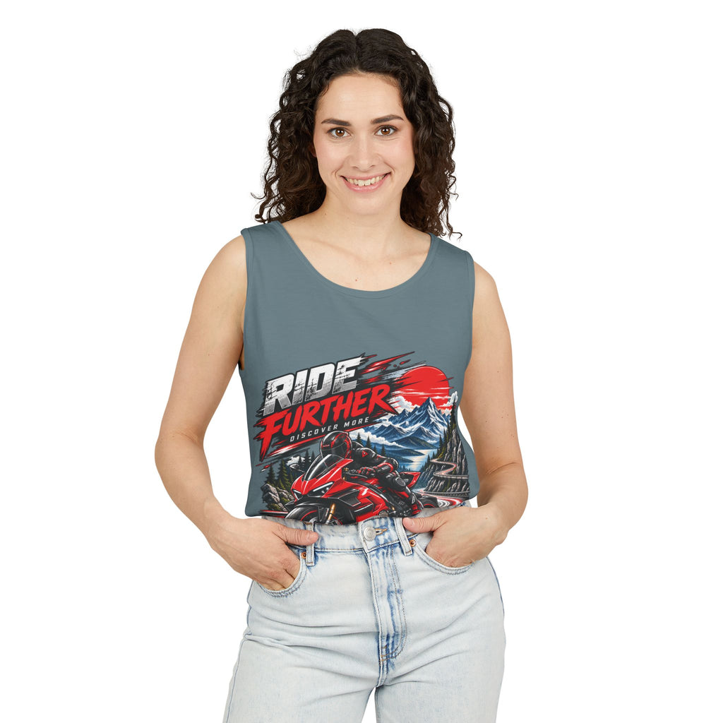 Ride Further Motorcycle Tank Top