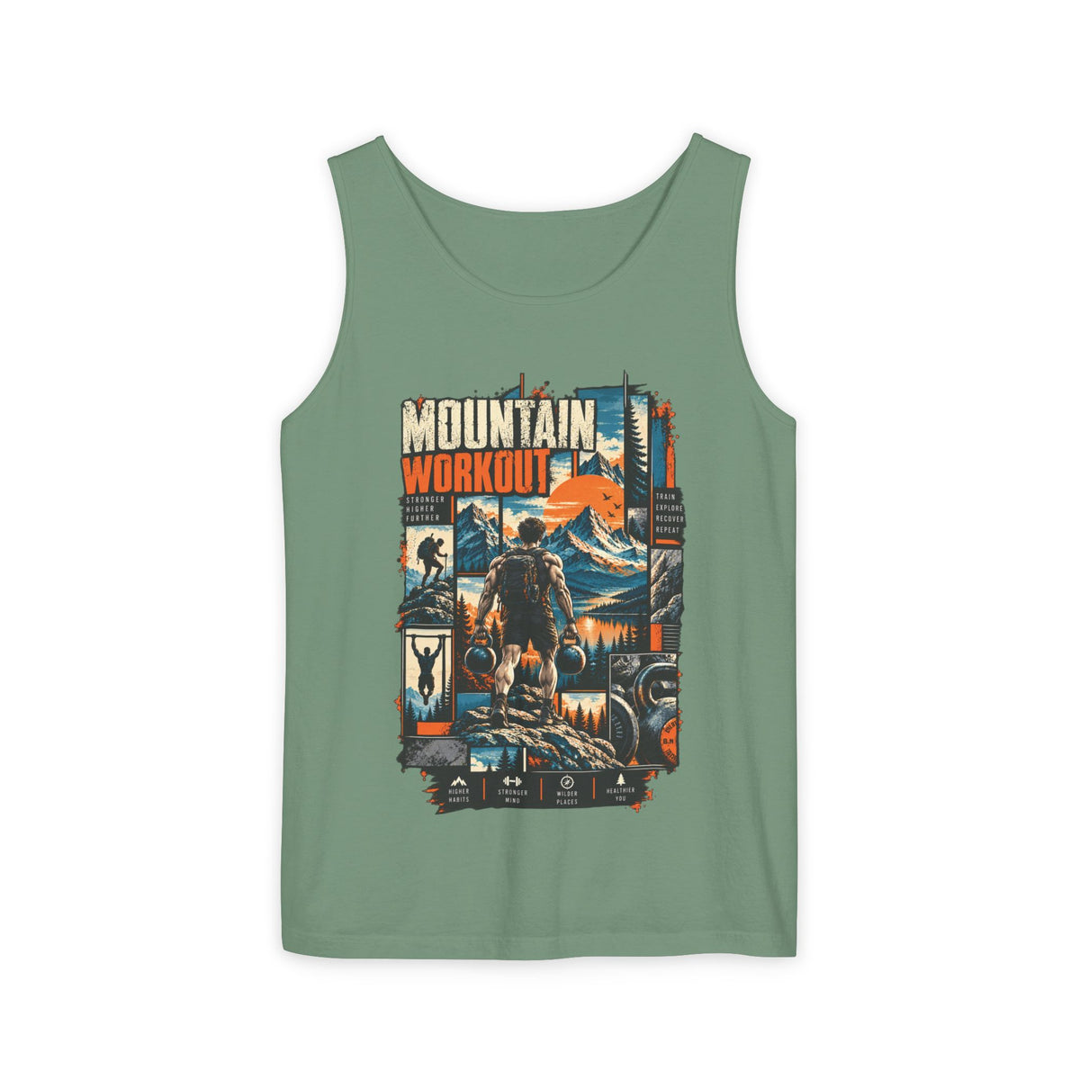 Mountain Workout Graphic Tank Top