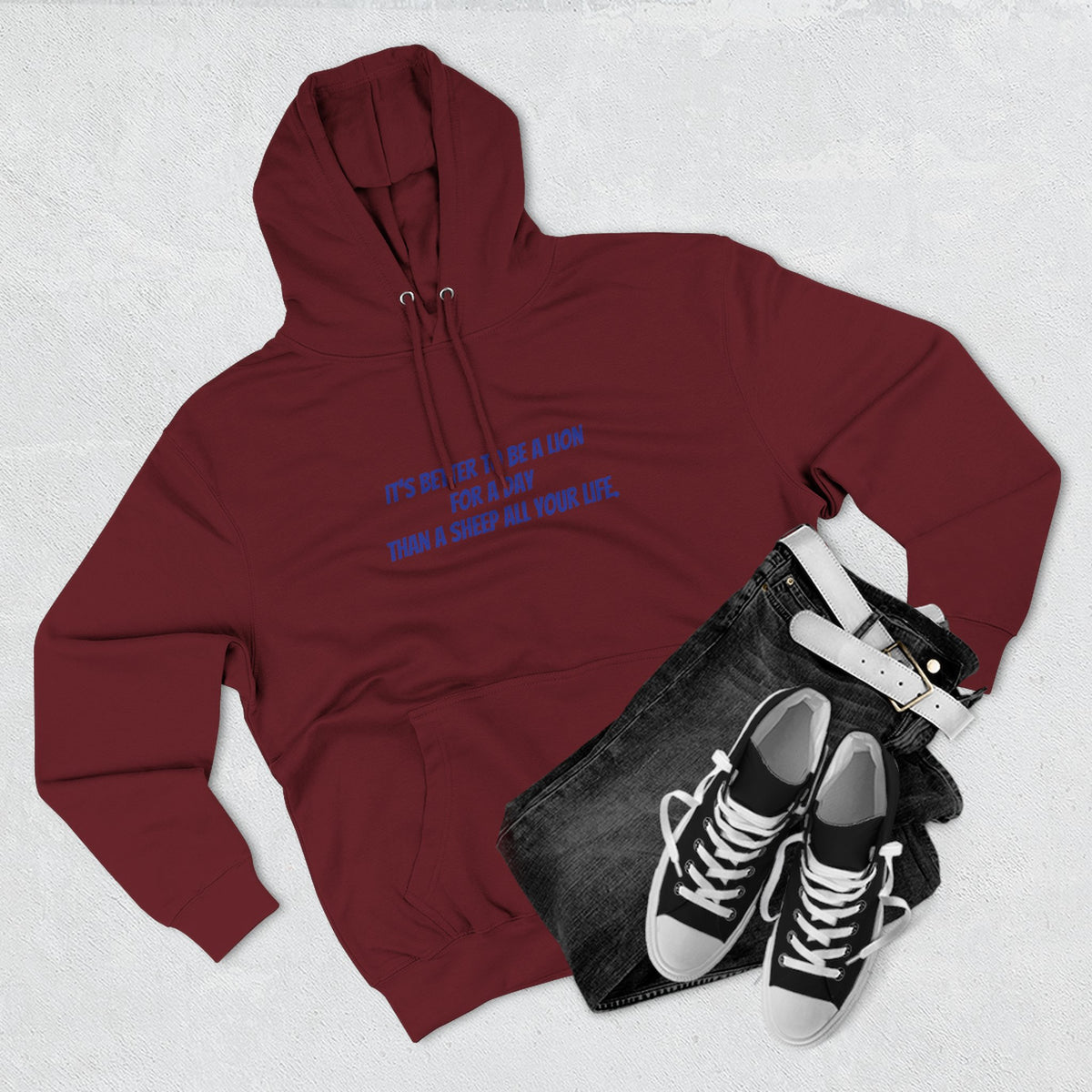 Lion Graphic Hoodie – “It’s Better to Be a Lion” Inspirational Pullover