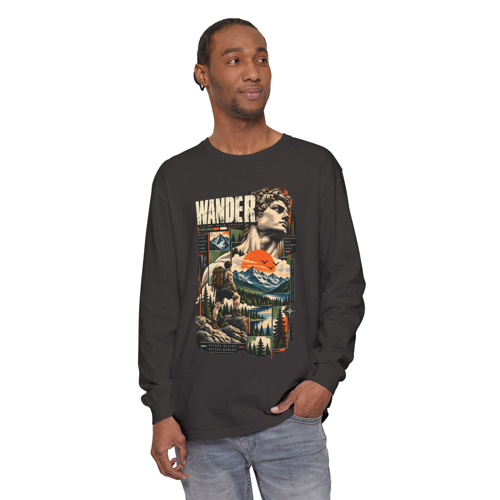 Wander Adventure Mountain Graphic Long Sleeve T-Shirt