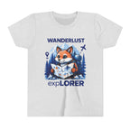 Youth Tee — Wanderlust Explorer Fox Map Travel Shirt