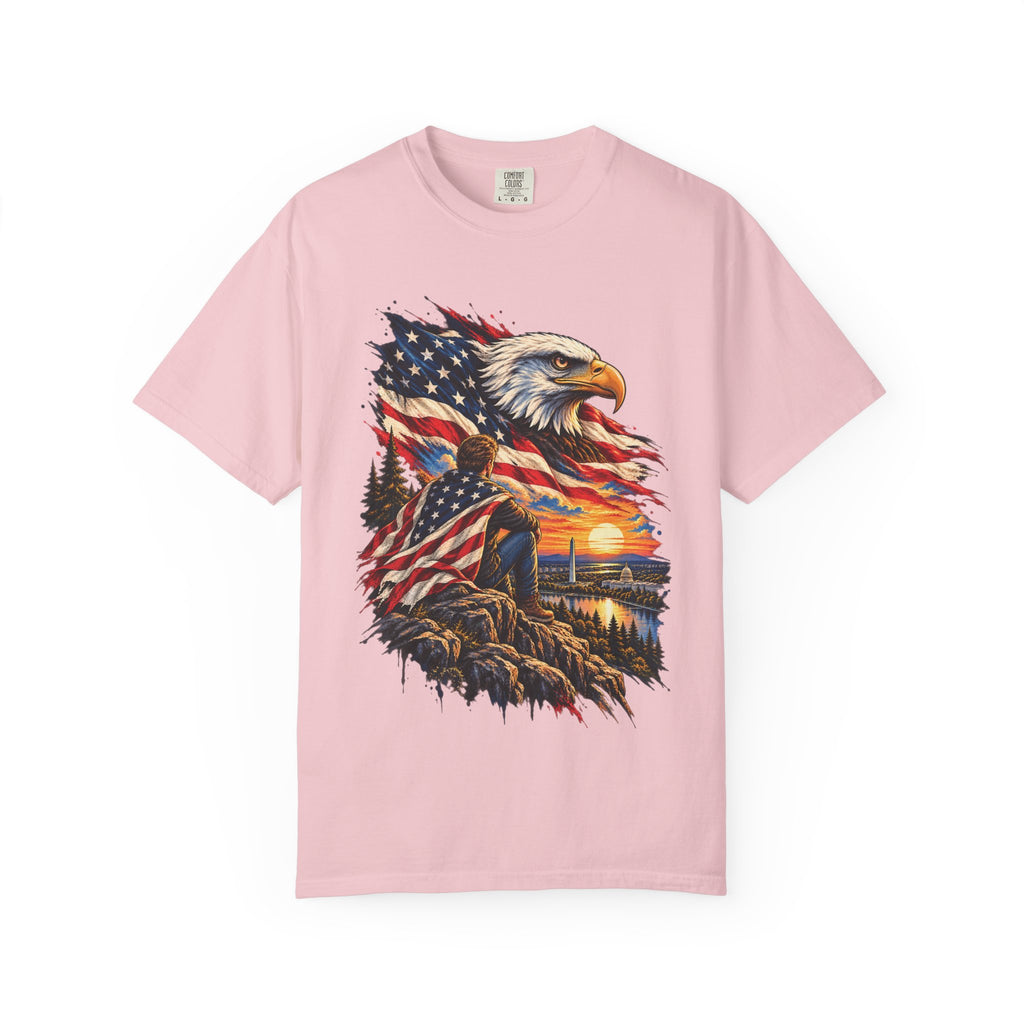 Patriotic Bald Eagle American Flag T-Shirt