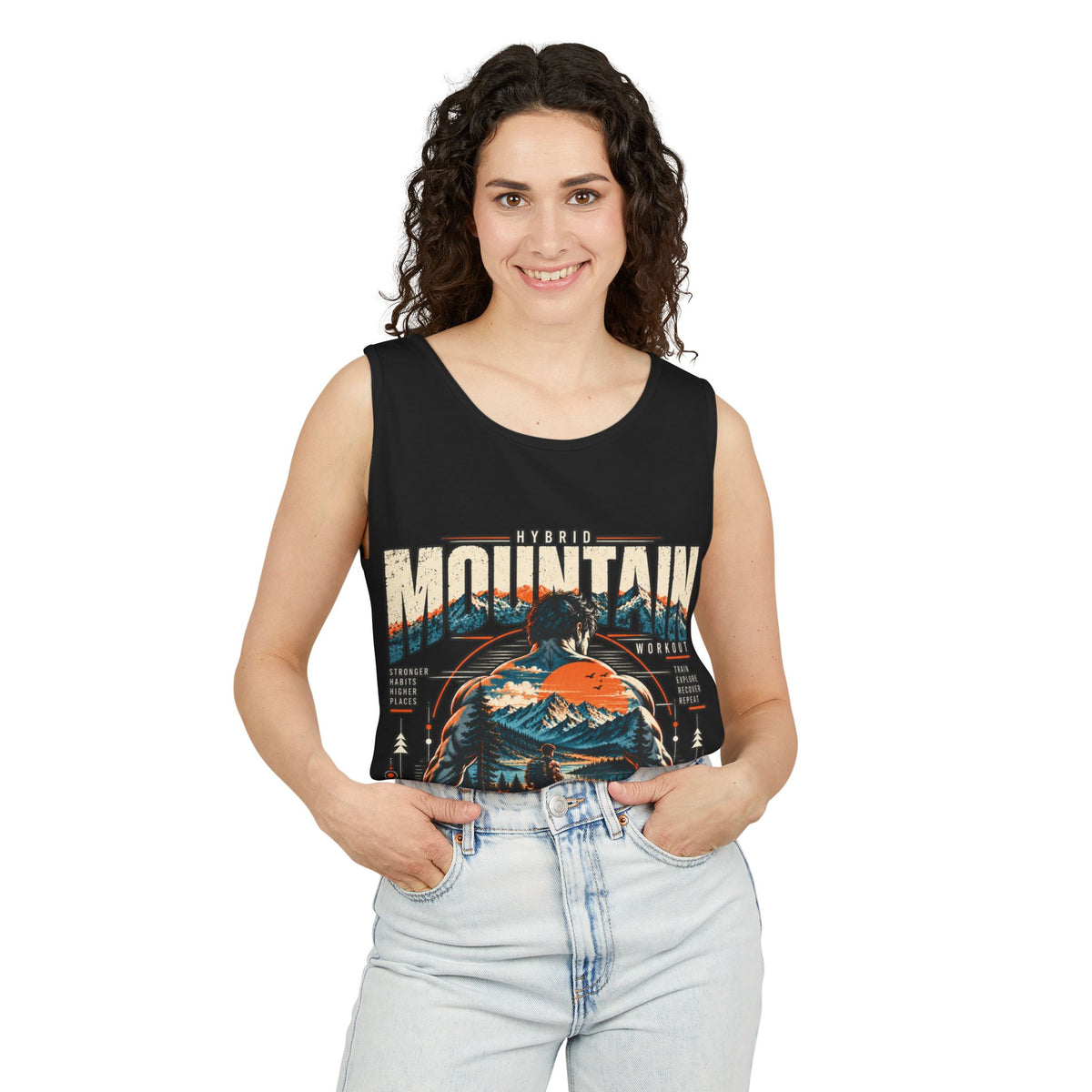Mountain Bear Graphic Tank Top