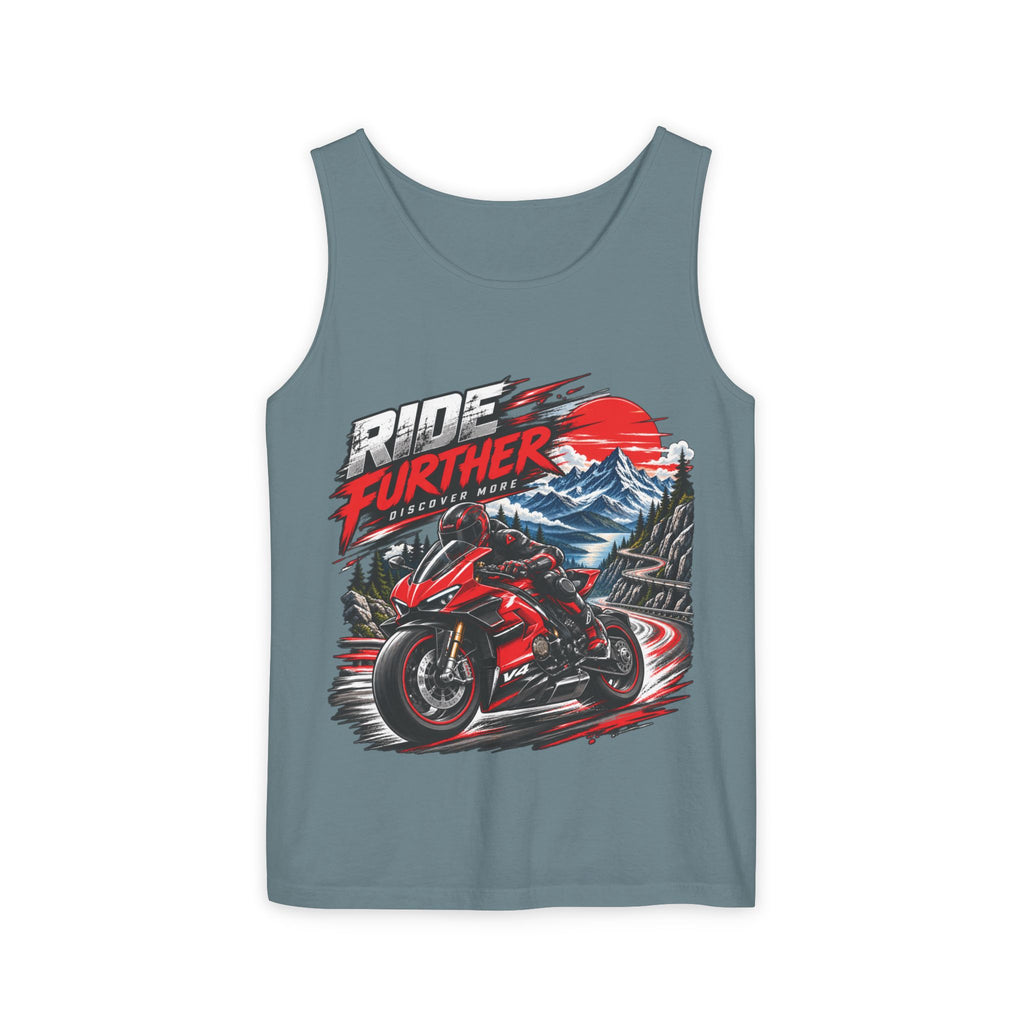 Ride Further Motorcycle Tank Top