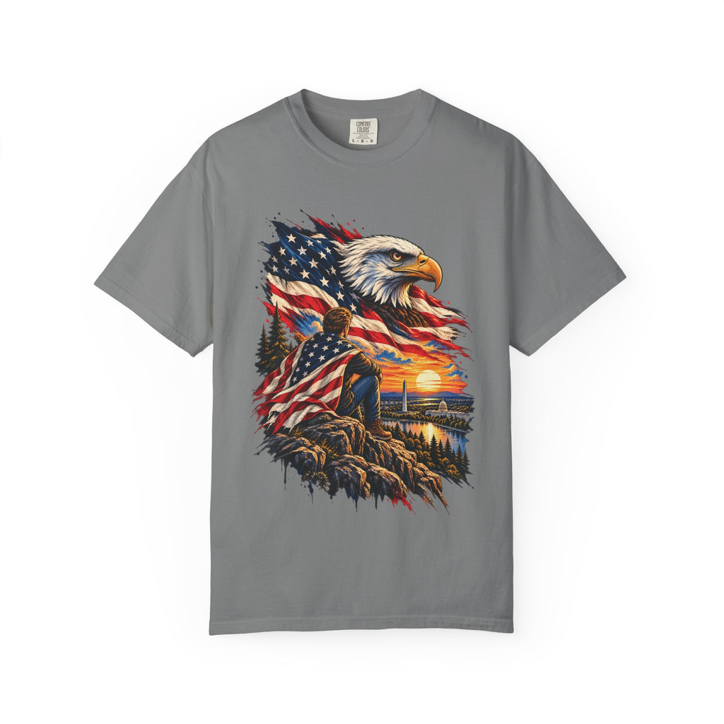 Patriotic Bald Eagle American Flag T-Shirt
