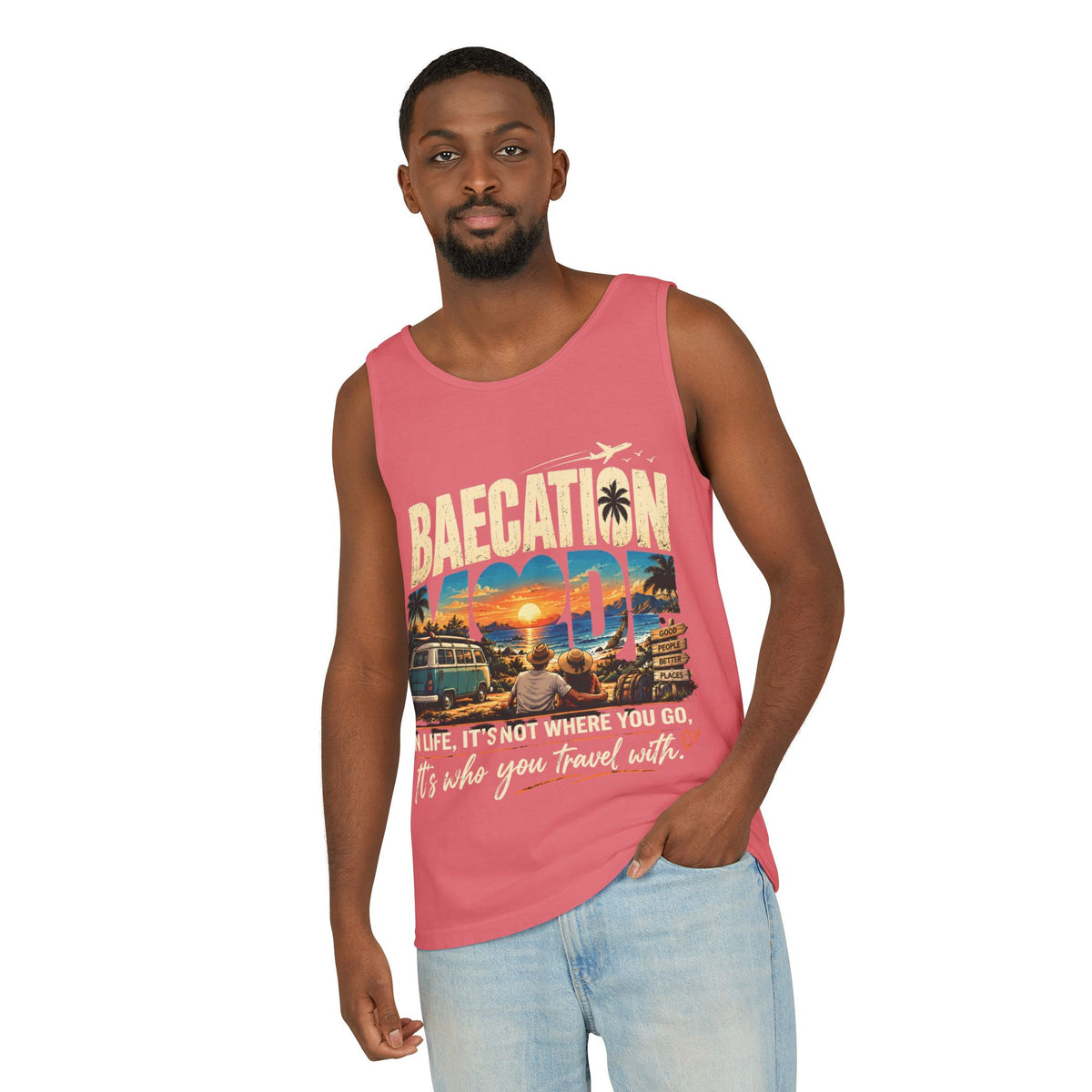 Baecation “It’s the Journey” Tropical Vacation Tank Top