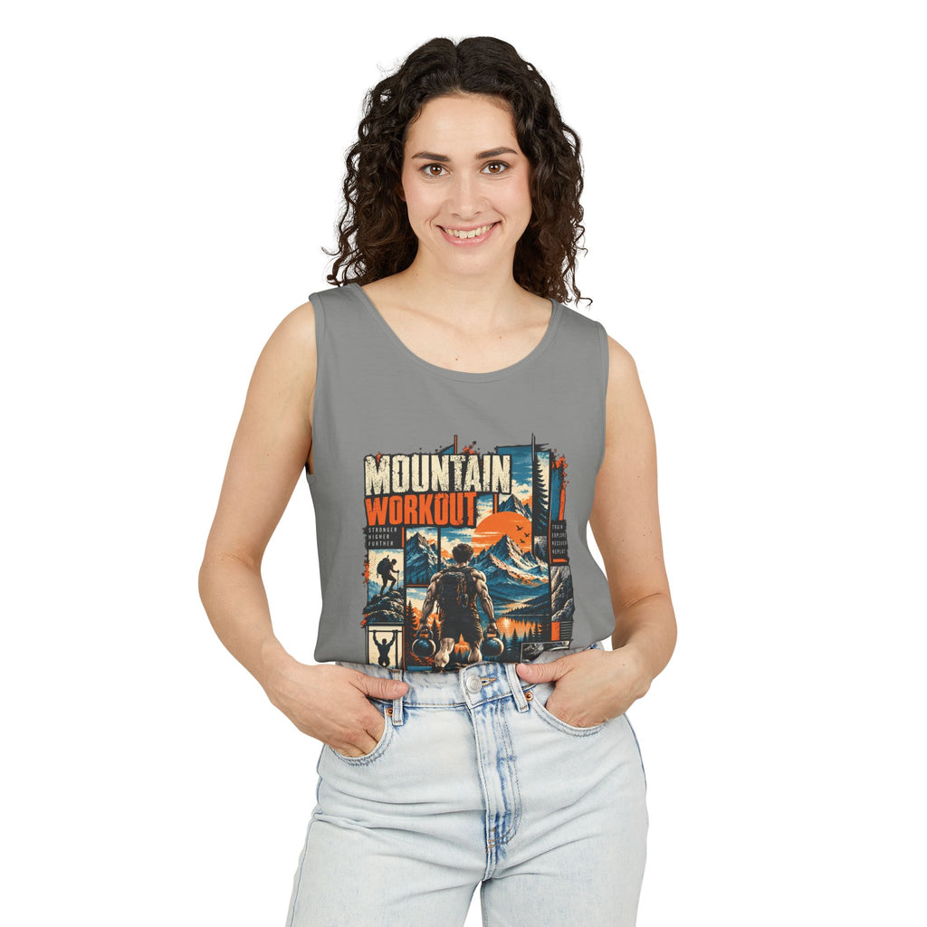 Mountain Workout Graphic Tank Top