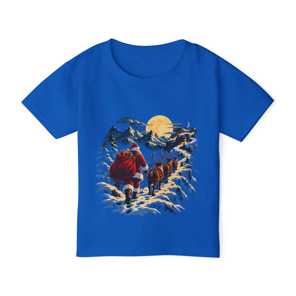 Toddler T-Shirt — Santa and Reindeer Winter Scene Holiday Tee
