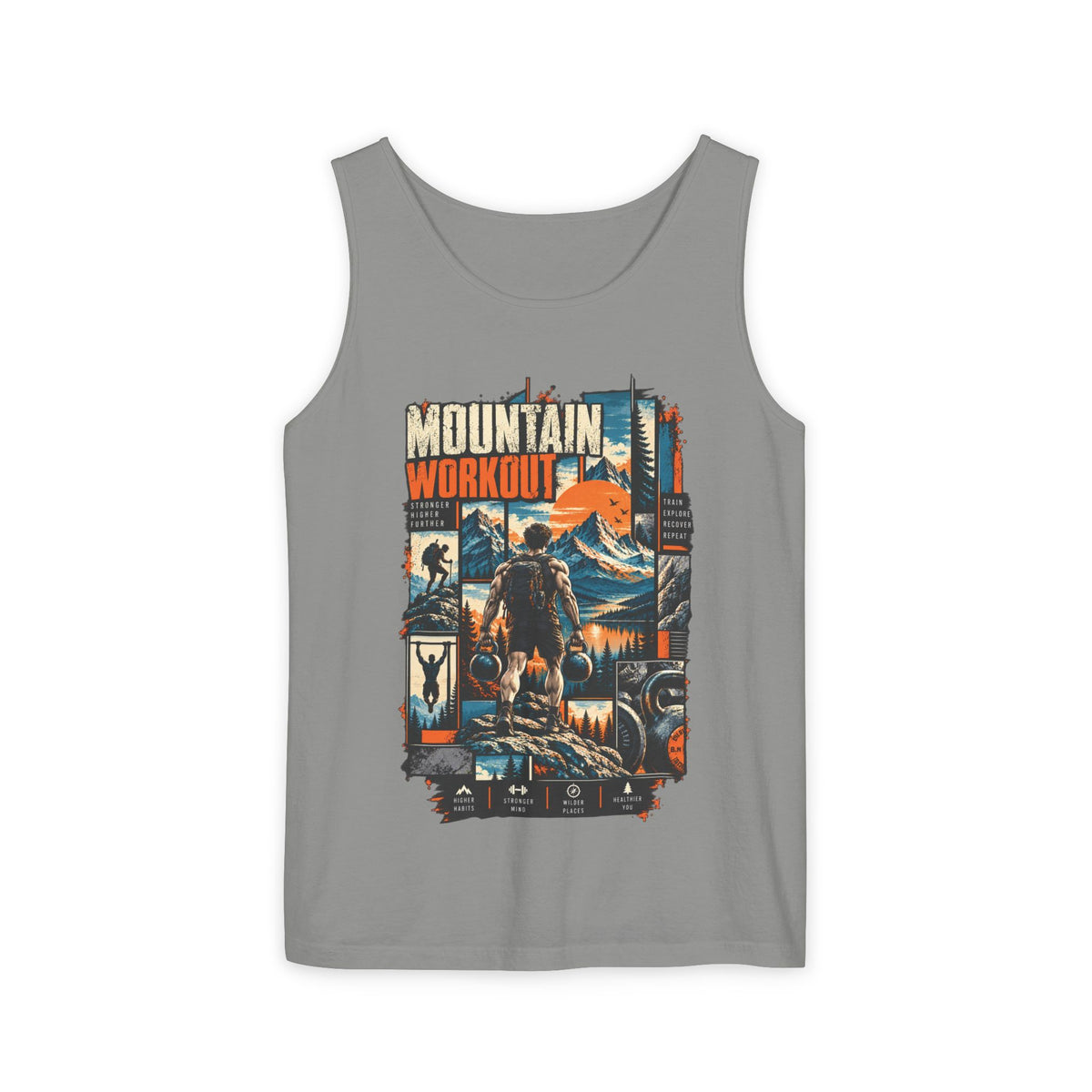 Mountain Workout Graphic Tank Top