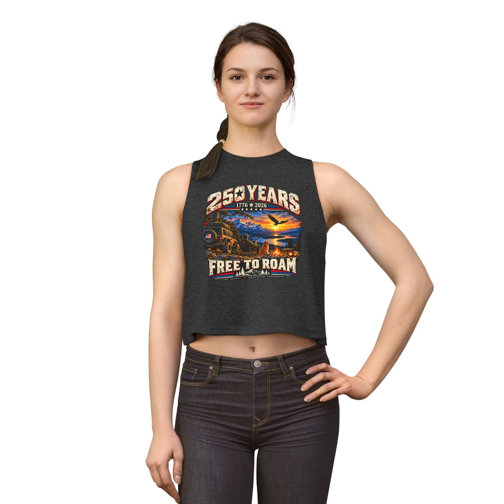 Women's Crop Top – 250 Years Free to Roam American Heritage Design
