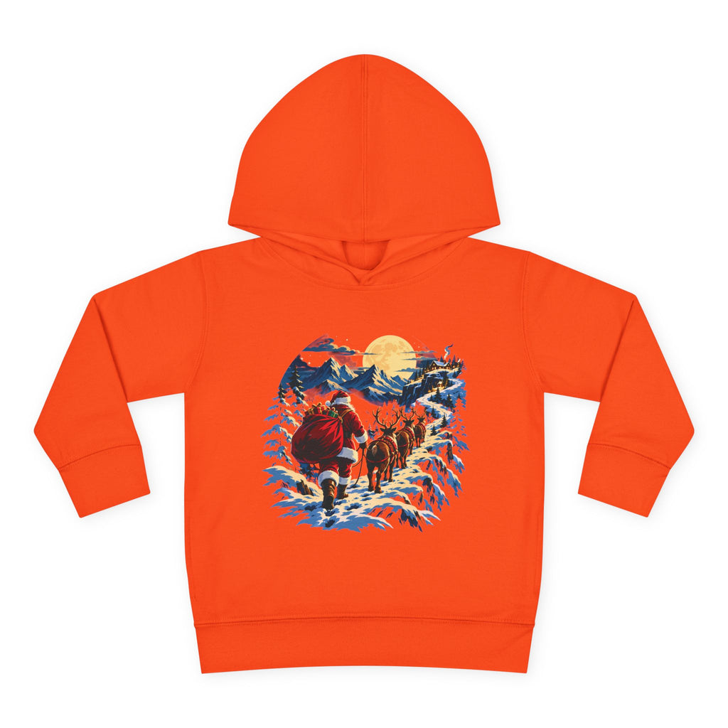 Toddler Hoodie - Santa Sleigh Winter Scene Pullover Christmas Special