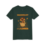 Wanderlust Explorer Youth Tee — Deer Map Adventure Kids T‑Shirt
