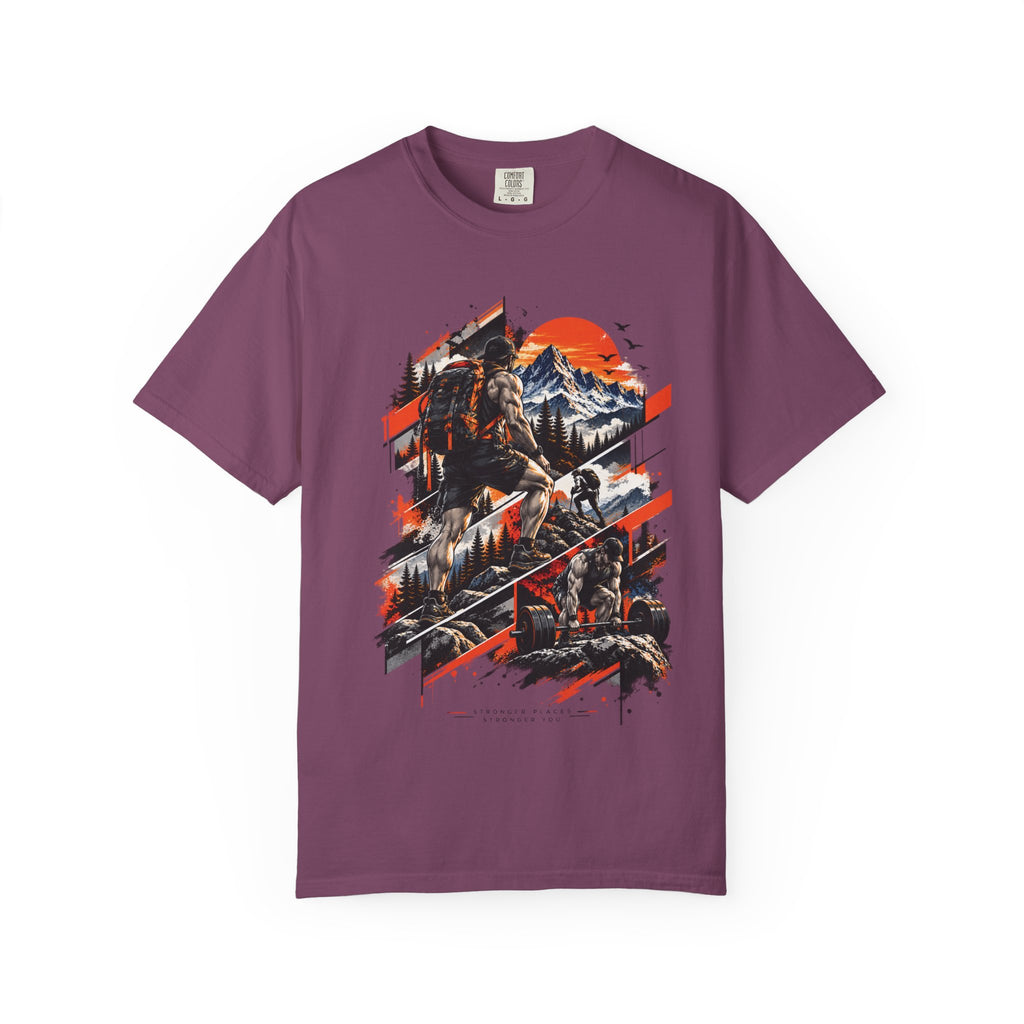 Samurai Warrior Mountain Sunset Graphic T-Shirt